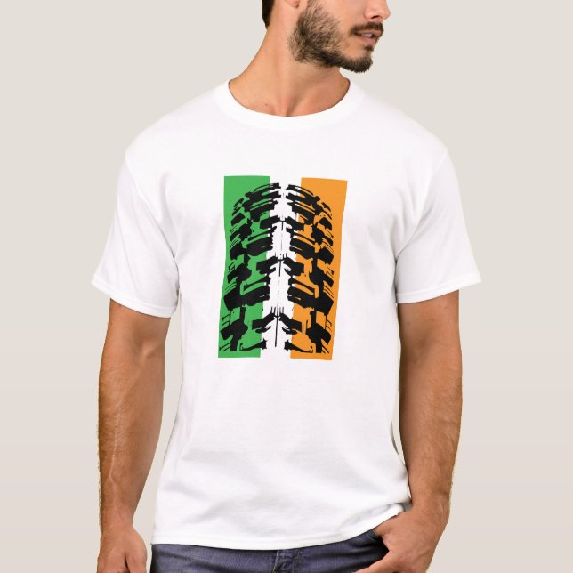 T-shirt Pneu irlandais de pneu de vélo de montagne (Devant)