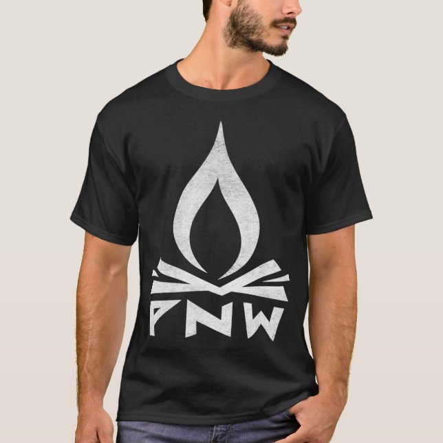 T-shirt PNW Campfire u2013 Cascadia Pacifique Nord-Ouest  (Devant)