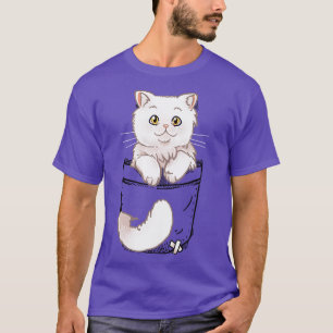 T-shirt Poche Cuite Chat Perse Chat Kitten