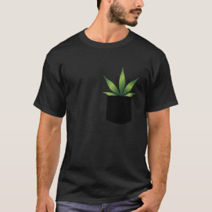 T-shirt Poche feuille de mauvaises herbes