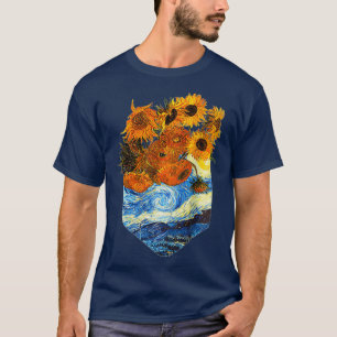T-shirt Poche florale Van    GoghVintage