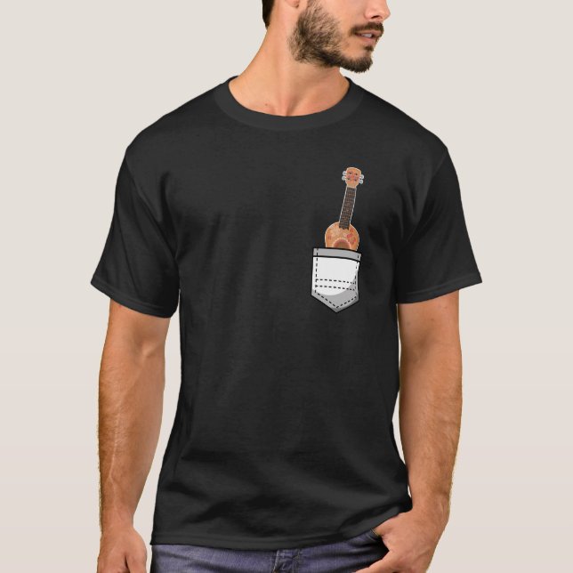 T-shirt Poche Hawaiian Ukulele Uke Ukulele (Devant)
