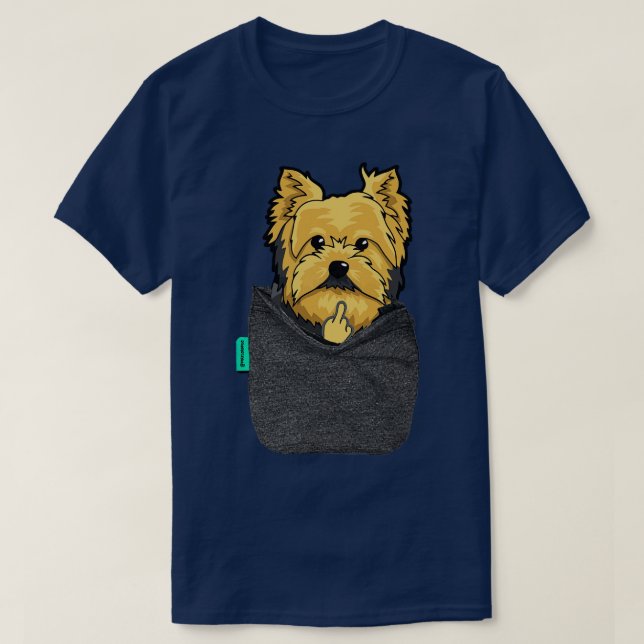 T-shirt Poche Yorkie FU (Design devant)