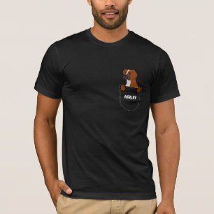 T-shirt Pocket Boxer chiot chien mignon