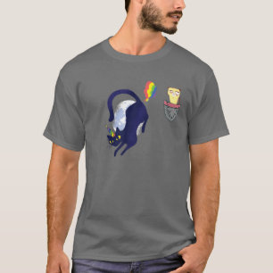 T-shirt Pocket Cat Grumpy Unicorn Meowgical Caticorn Rainb