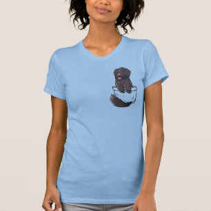 T-shirt Pocket Cut Chien de Terre-Neuve