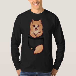 T-shirt Pocket Cute Pomeranian