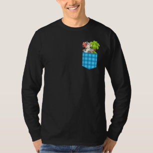 T-shirt Pocket Farm Animal Vache Fermier Agriculture Vache