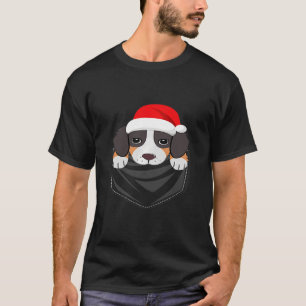 T-shirt Pocket Graphic Australian Shepherd Chien de Noël