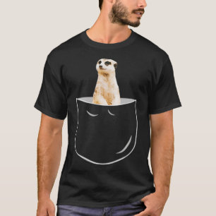 T-shirt Pocket Meerkat Chemise Drôle Meerkat À Poche