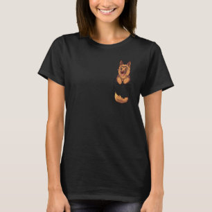 T-shirt Pocket mignonne berger allemand chien alsacien