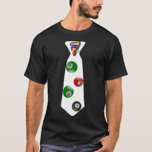 T-shirt Pocket Pocket Billard Balls Cravate du joueur de b