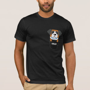 T-shirt Pocket St Bernard chiot chien mignon