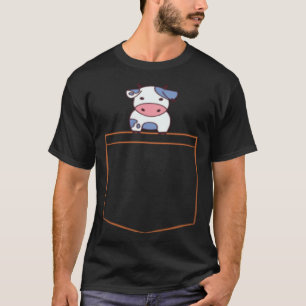 T-shirt Pocket Vache Mignonne