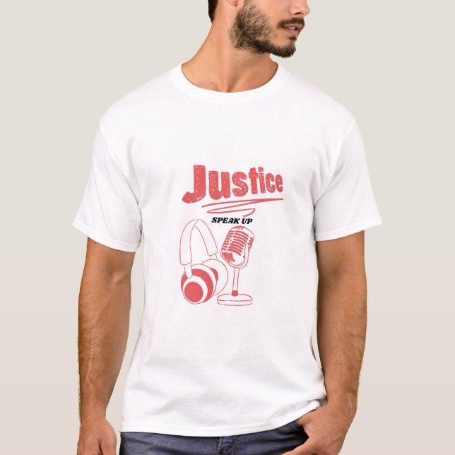 T-shirt Podcast pour Justice (Devant)