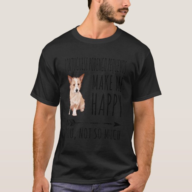 T-shirt Podengo Pequenos Portugais Me Rendre Heureux Vous  (Devant)