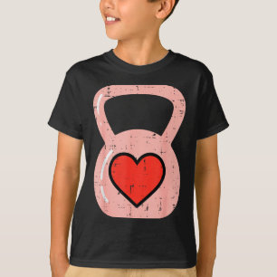T-shirt Poêle à cœur Gym Fitness Saint-Valentin Hommes Fem