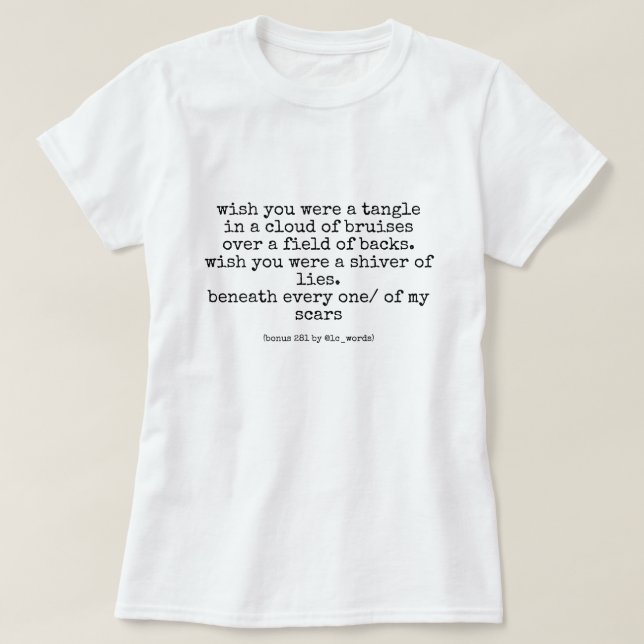 T-shirt Poème d'amour (Design devant)