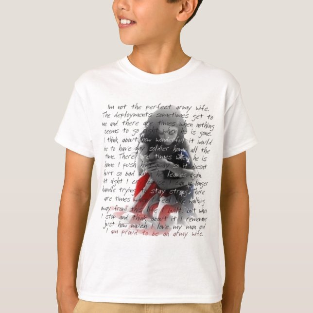 T-shirt poème d'épouse d'armée (Devant)