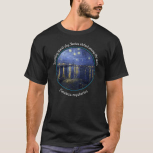 T-shirt Poème Haiku, poésie bouddhiste, nuit étoilée Van G