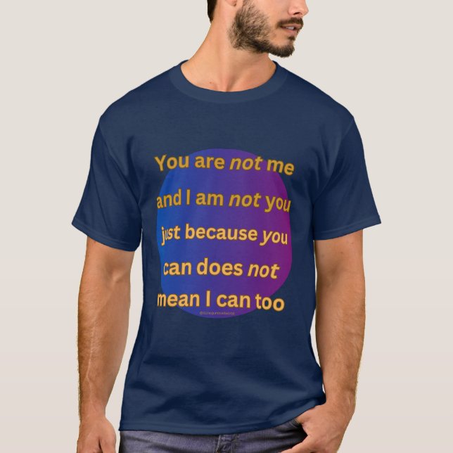 T-shirt poème pensé "Vous n'êtes pas moi" (Devant)