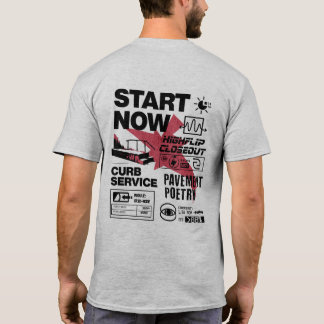 T-shirt Poésie de Pavage Planche à Roulettes de Rue