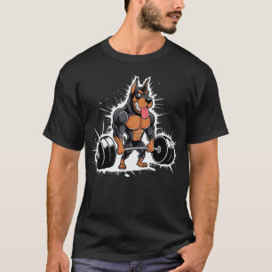 T-shirt Poids Doberman Musculaire - Gymnase Drôle