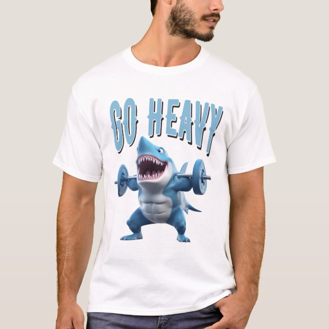 T-shirt Poids du requin Levage Aller lourd (Devant)