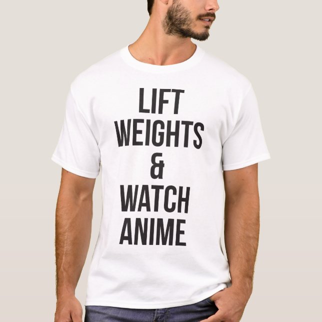 T-shirt Poids Lift Et Anime De Regarder - Gymnase Inspiran (Devant)