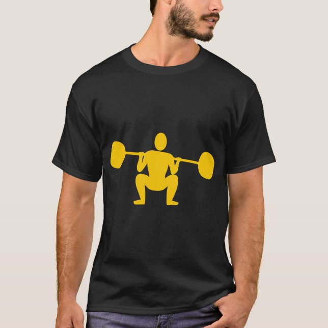 T-shirt Poids Lifter 01 - Ambre (Devant)