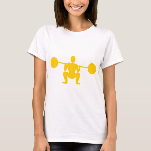 T-shirt Poids Lifter 01 - Ambre (Devant)