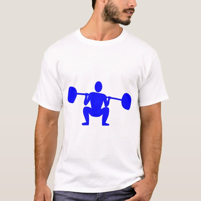 T-shirt Poids Lifter 01 - Bleu (Devant)