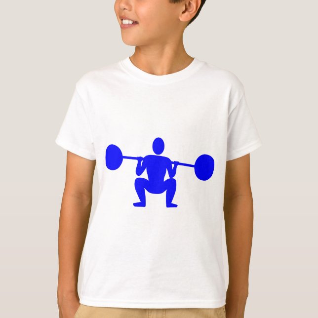T-shirt Poids Lifter 01 - Bleu (Devant)