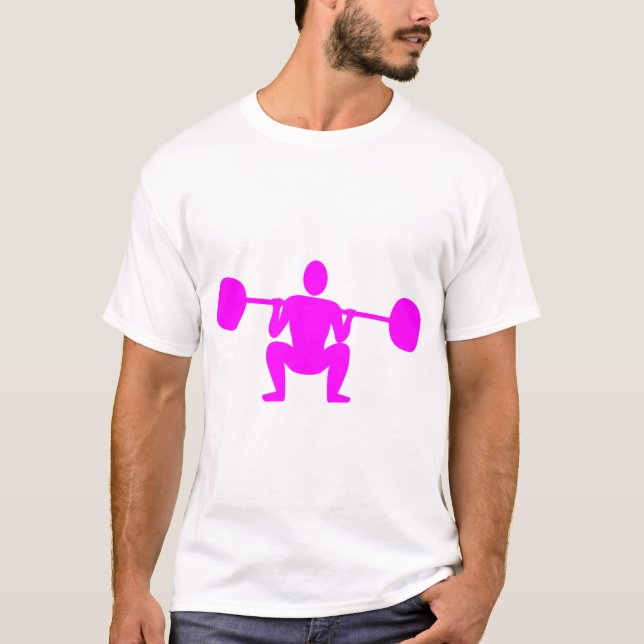 T-shirt Poids Lifter 01 - Magenta (Devant)