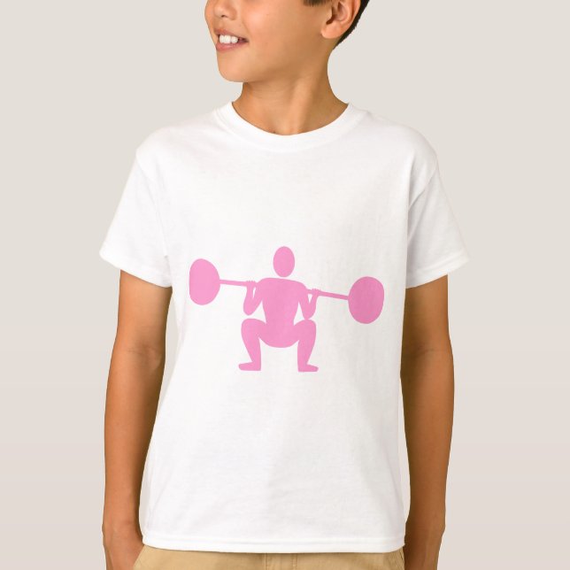 T-shirt Poids Lifter 01 - Rose (Devant)