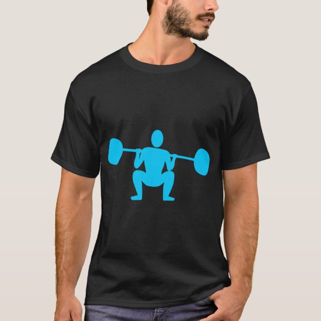 T-shirt Poids Lifter 01 - Sky Blue (Devant)