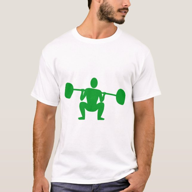 T-shirt Poids Lifter 01 - Vert herbe (Devant)