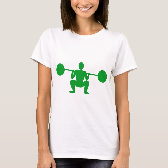 T-shirt Poids Lifter 01 - Vert herbe (Devant)