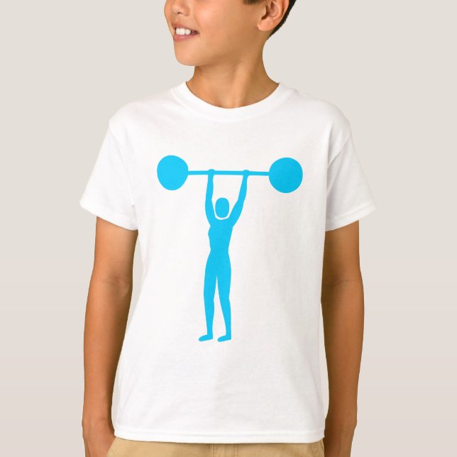 T-shirt Poids Lifting 02 - Ciel bleu (Devant)