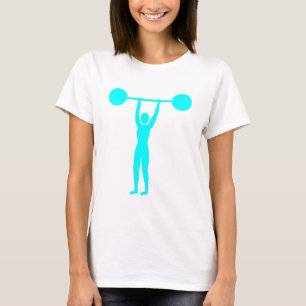 T-shirt Poids Lifting 02 - Cyan