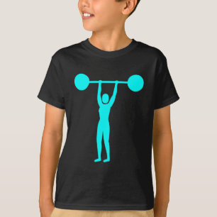 T-shirt Poids Lifting 02 - Cyan