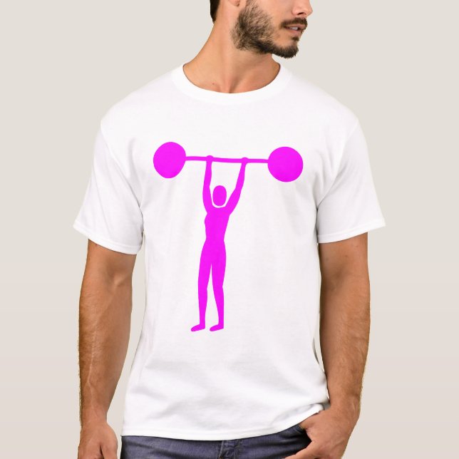 T-shirt Poids Lifting 02 - Magenta (Devant)