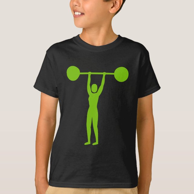 T-shirt Poids Lifting 02 - Martian Green (Devant)