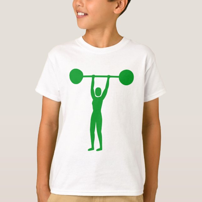 T-shirt Poids Lifting 02 - Vert herbe (Devant)