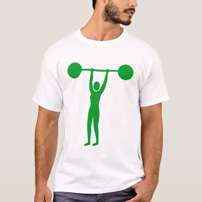 T-shirt Poids Lifting 02 - Vert herbe (Devant)