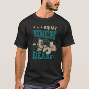 T-shirt Poids Lifts du banc de squat