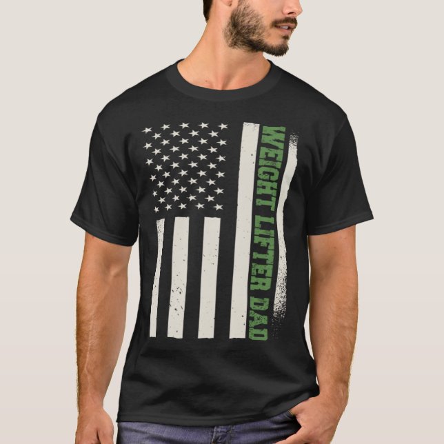 T-shirt Poids Patriotique Exercice Bodybuilder Wight (Devant)