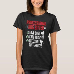 T-shirt Poignée de chien Sitting Animaux de compagnie Sitt