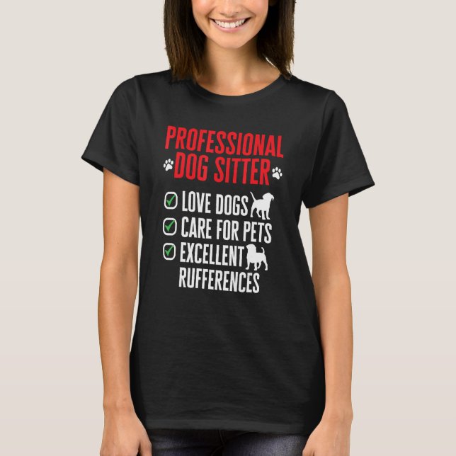 T-shirt Poignée de chien Sitting Animaux de compagnie Sitt (Devant)