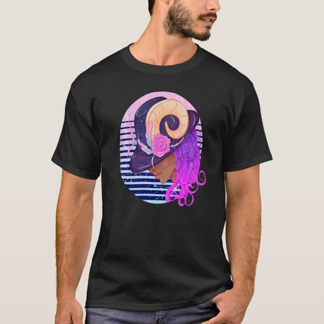 T-shirt Poignée de prise à vapeur Zodiac Aries (Devant)